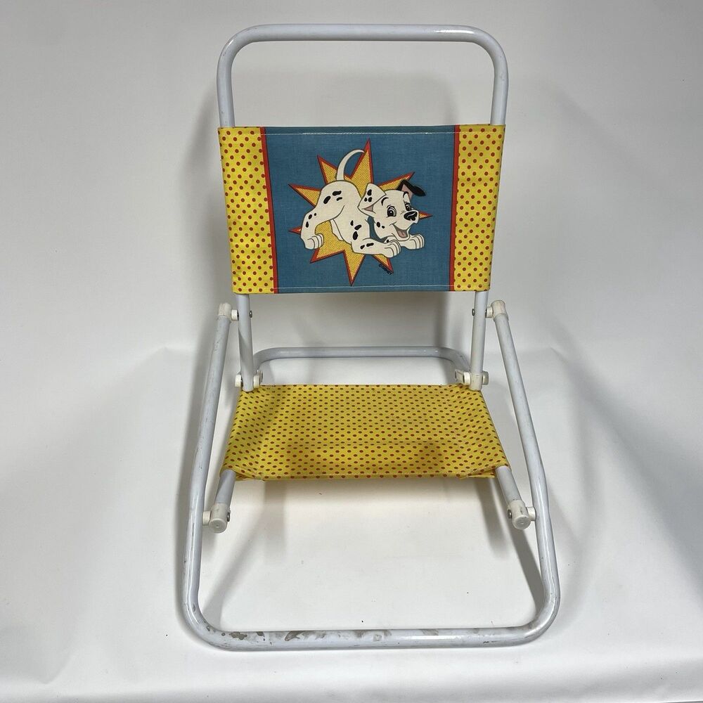 Disney 101 Dalmatians Kids Size Folding Beach Sand Chair VTG 90’s Children READ